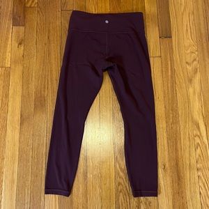 Athleta Elation 7/8 Plum Leggings